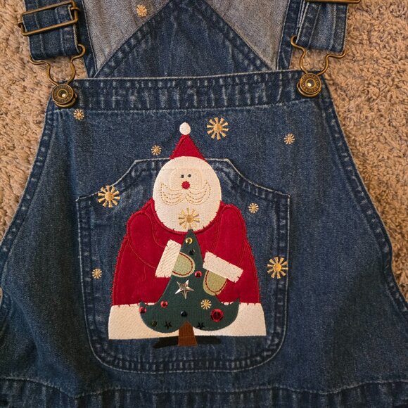 Christopher Banks Women's Denim Blue Jean Overalls-Size Small-Christmas-New - Picture 3 of 7